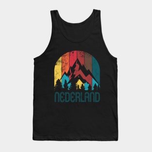 Retro City of Nederland T Shirt for Men Women and Kids Tank Top